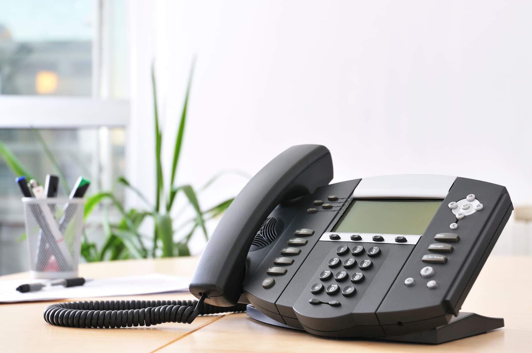 Business phone system handset